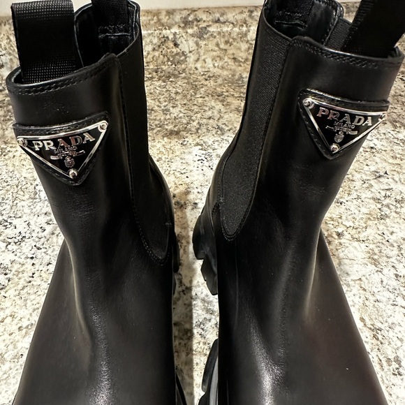 PRADA Monolith leather booties - Picture 11 of 15